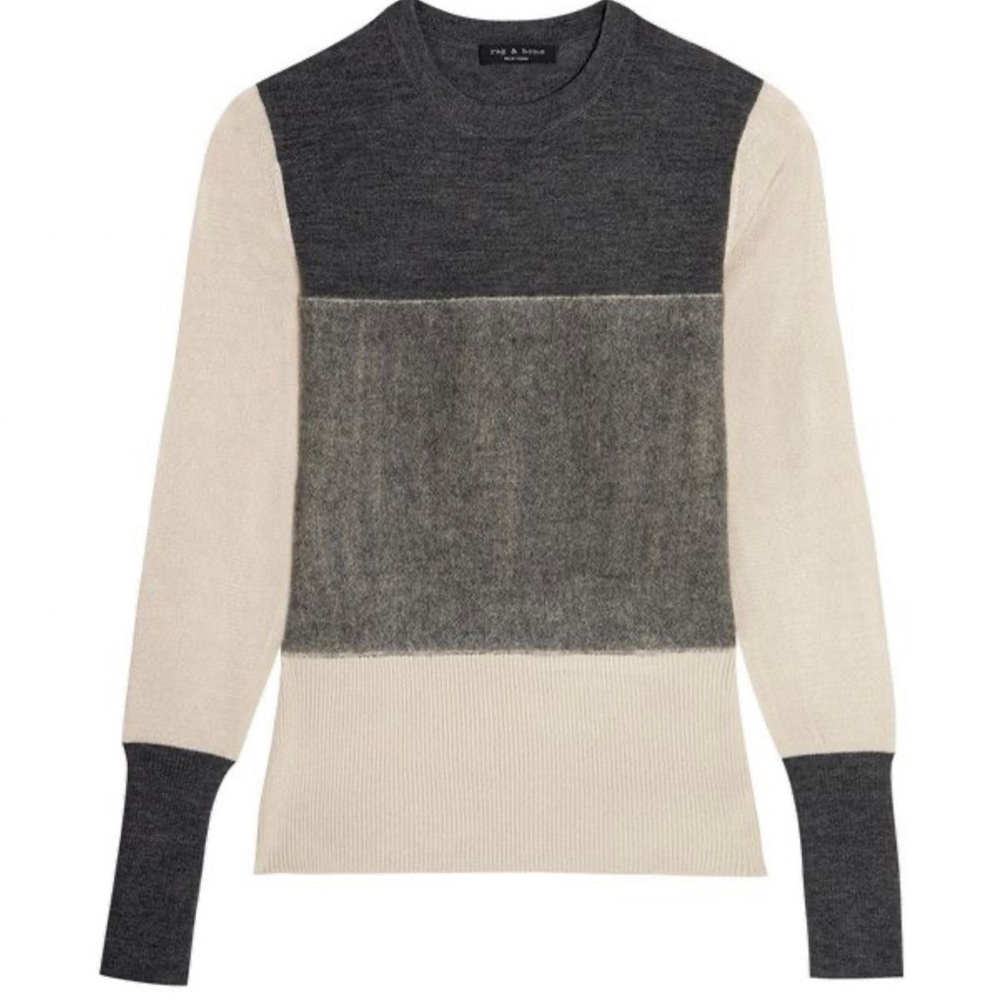 Rag & Bone Marissa Merino Wool Colorblock Sweater Size S
